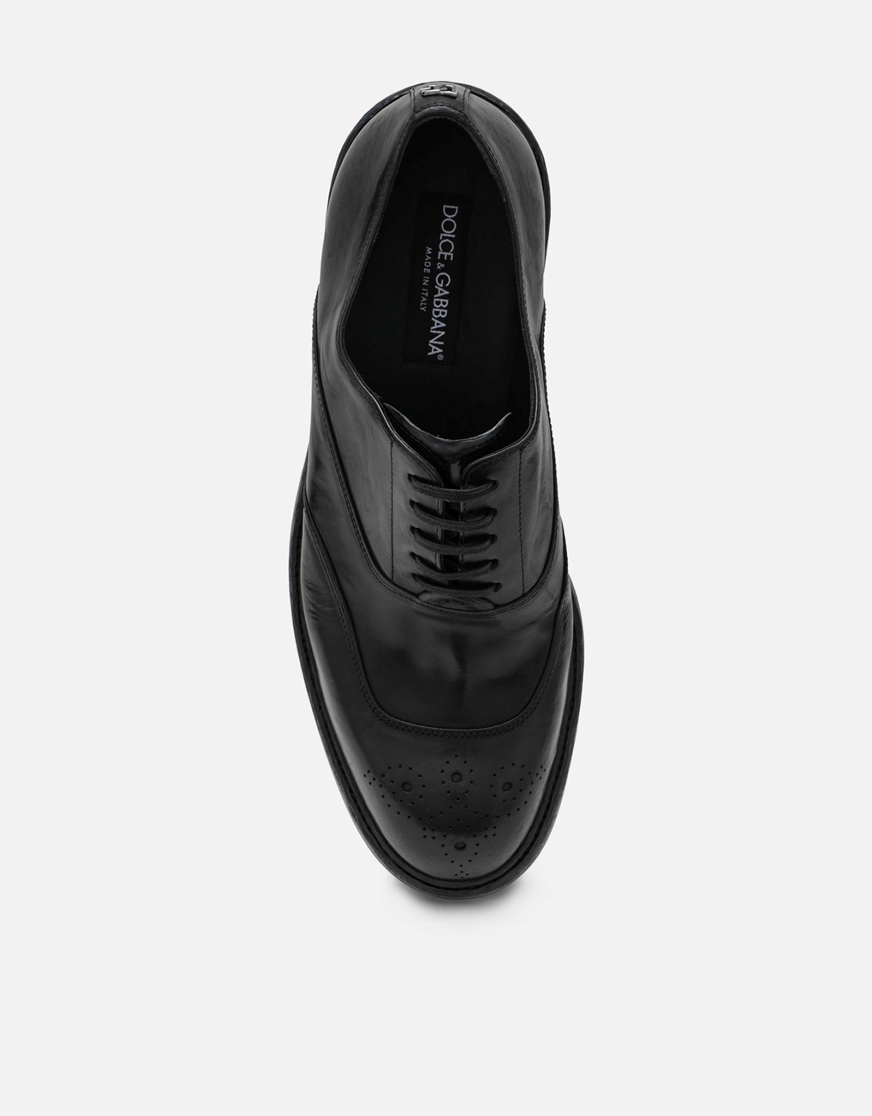 Dolce & Gabbana メンズウォッシュドカーフスキンレースアップシューズ Dolce & Gabbana メンズウォッシュドカーフスキンレースアップシューズ