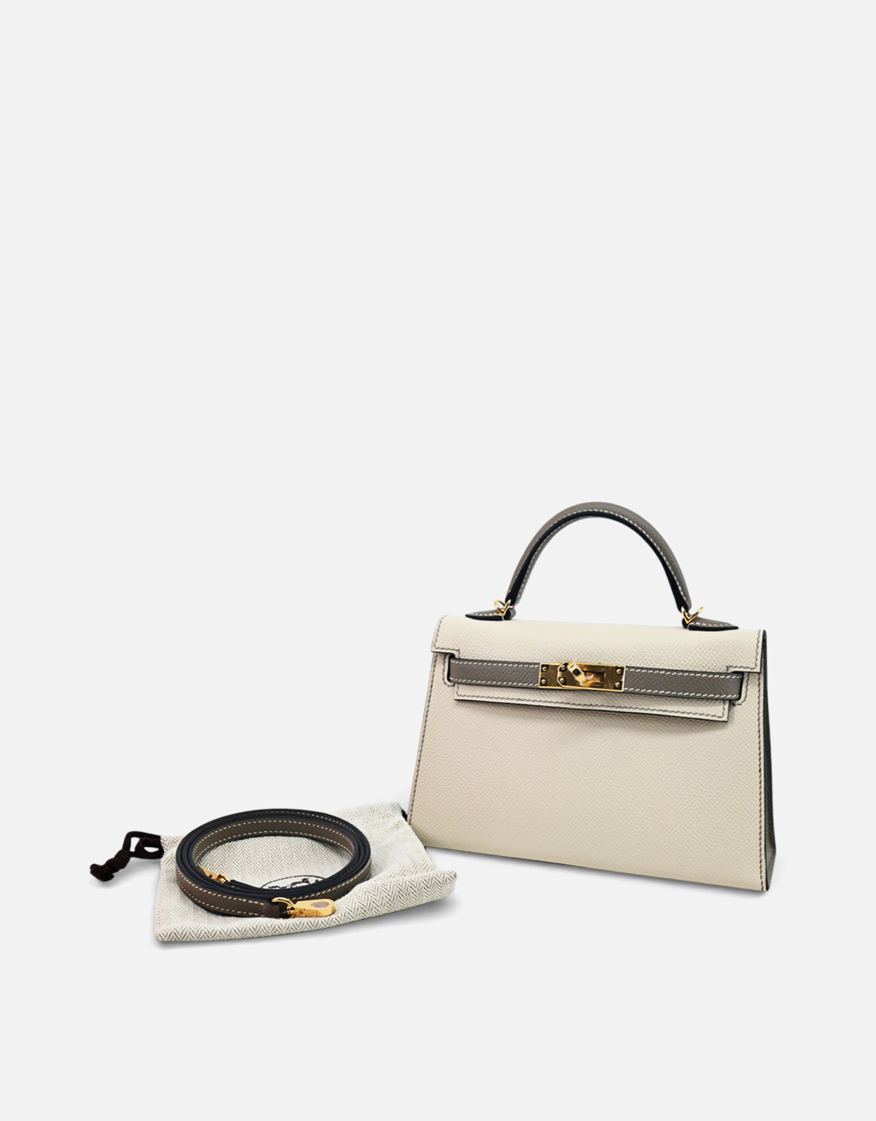 Hermès エルメスケリー20エプソムレザークロスボディハンドバッグ