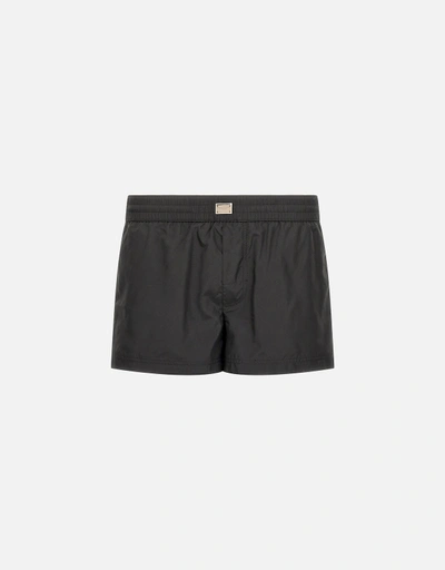 Dolce & Gabbana メンズ ロゴプレート付きスイムスーツ (水着) IFCHIC.COM