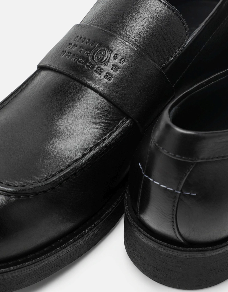 MM6 Maison Margiela Men's City Biker Calf Leather Loafers (Shoes