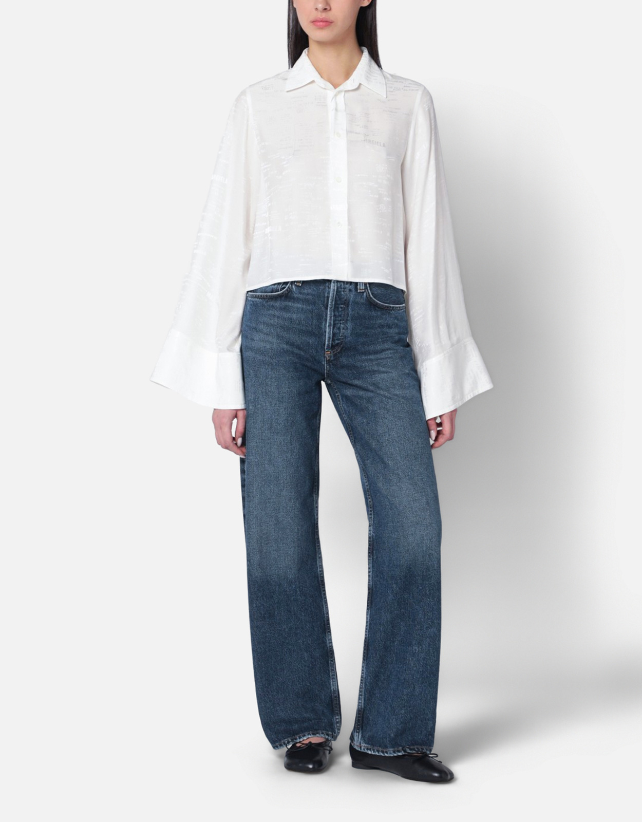 MM6 Maison Margiela ジャカード コンバーチブル シャツ (トップス