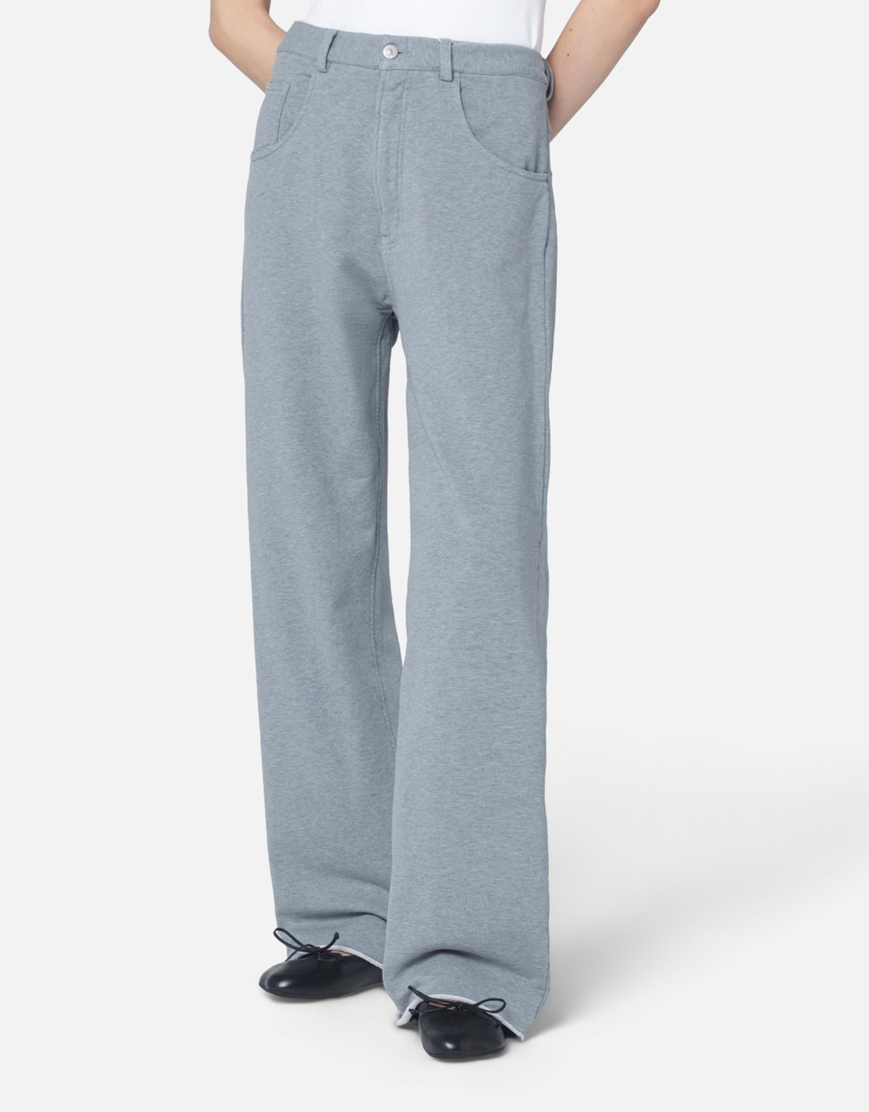 MM6 Maison Margiela グレーメランジコットンパンツ (パンツ) IFCHIC.COM