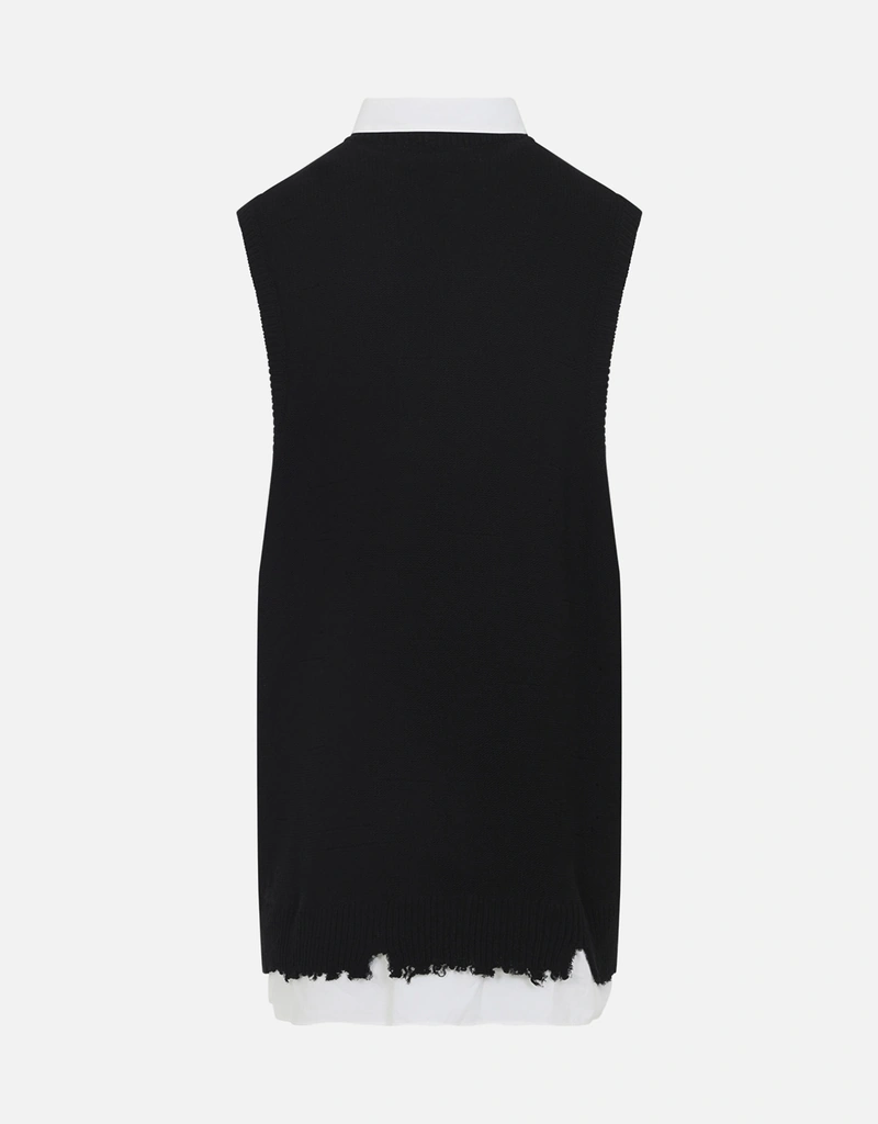 MM6 Maison Margiela ダメージニットベストミニドレス (すべての新品