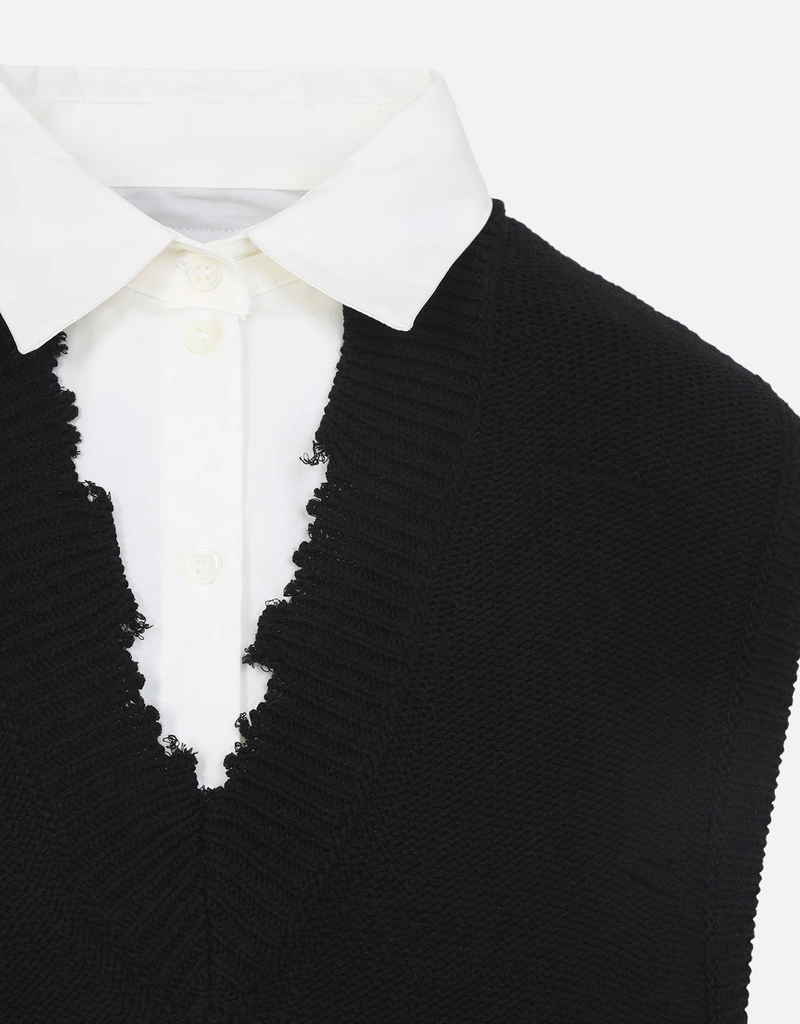 MM6 Maison Margiela ダメージニットベストミニドレス (すべての新品