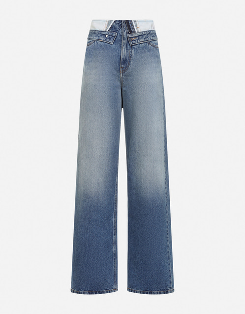 MM6 ストレートデニム MM6 Maison Margiela ストレートレッグ5ポケットジーンズ (デニム単品