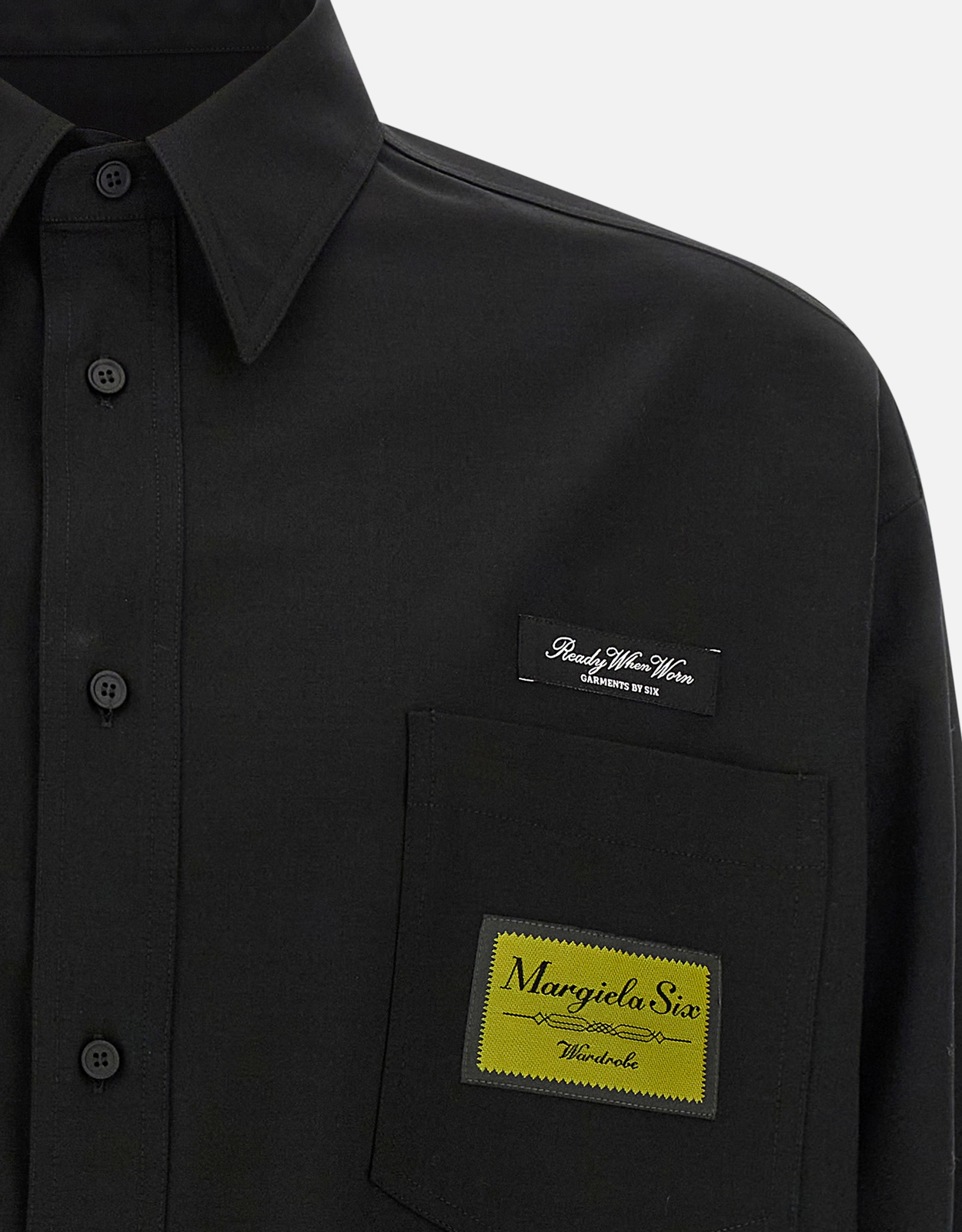 MM6 Maison Margiela メンズ テーラード ウール混紡シャツ MM6 Maison Margiela メンズ テーラード ウール混紡シャツ