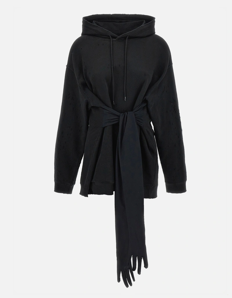 MM6 Maison Margiela Cotton Oversized Hoodie Dress with Gloves (All New In) IFCHIC.COM MM6 Maison Margiela Cotton Oversized Hoodie Dress with Gloves (All New In) IFCHIC.COM