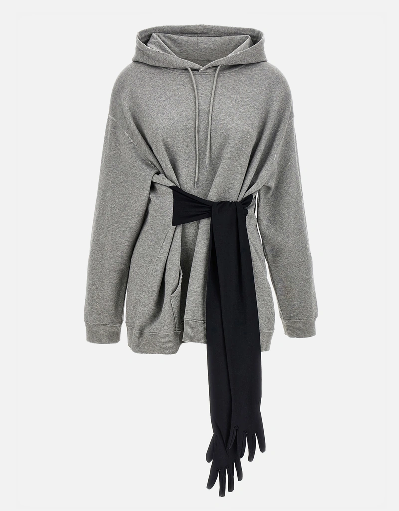 MM6 Maison Margiela フード付きスウェットシャツ グローブ付 (すべて