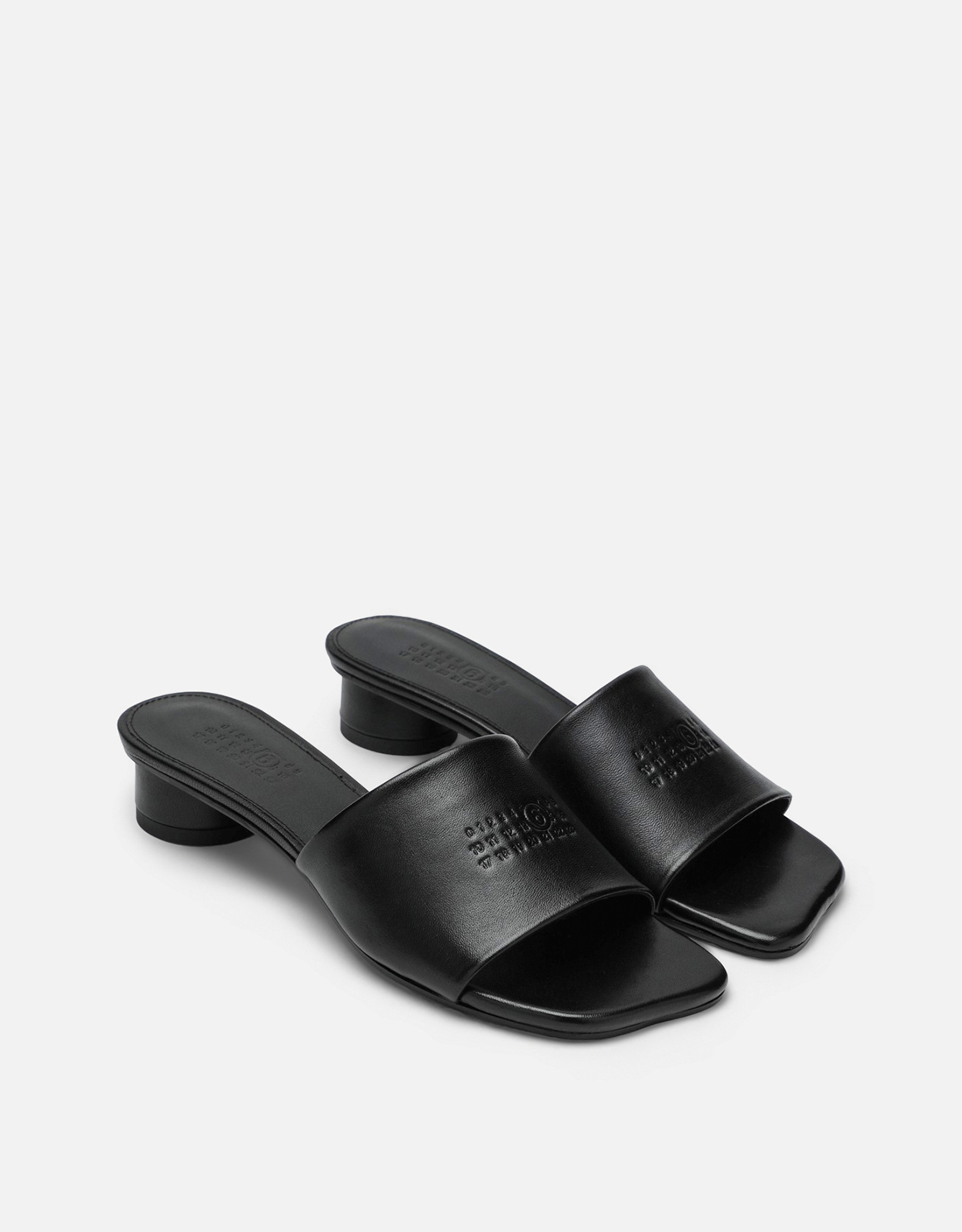 MM6 Maison Margiela Anatomic Leather Sandals With Low Heel (All