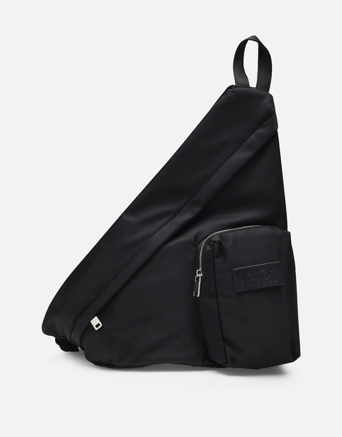 MM6 Maison Margiela メンズブラックナイロンベルトバッグ (バッグ