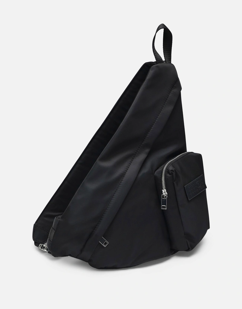 MM6 Maison Margiela メンズブラックナイロンベルトバッグ (バッグ