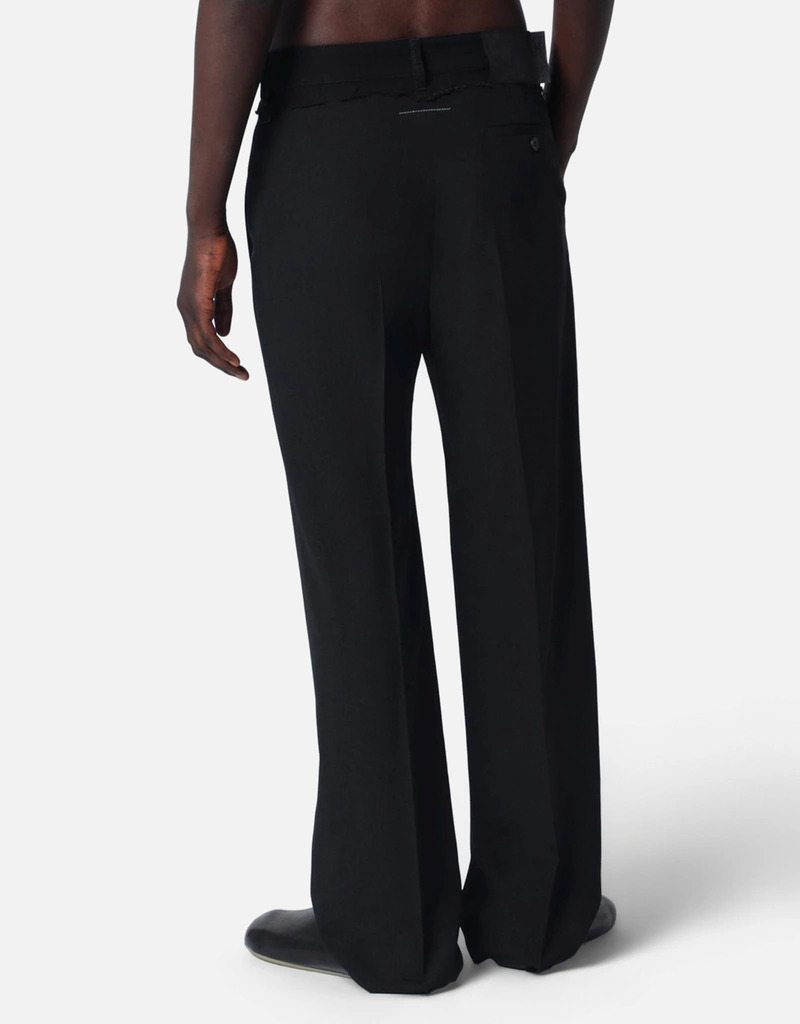 MM6 Maison Margiela メンズ リプレースドウエストウール混紡ワイド