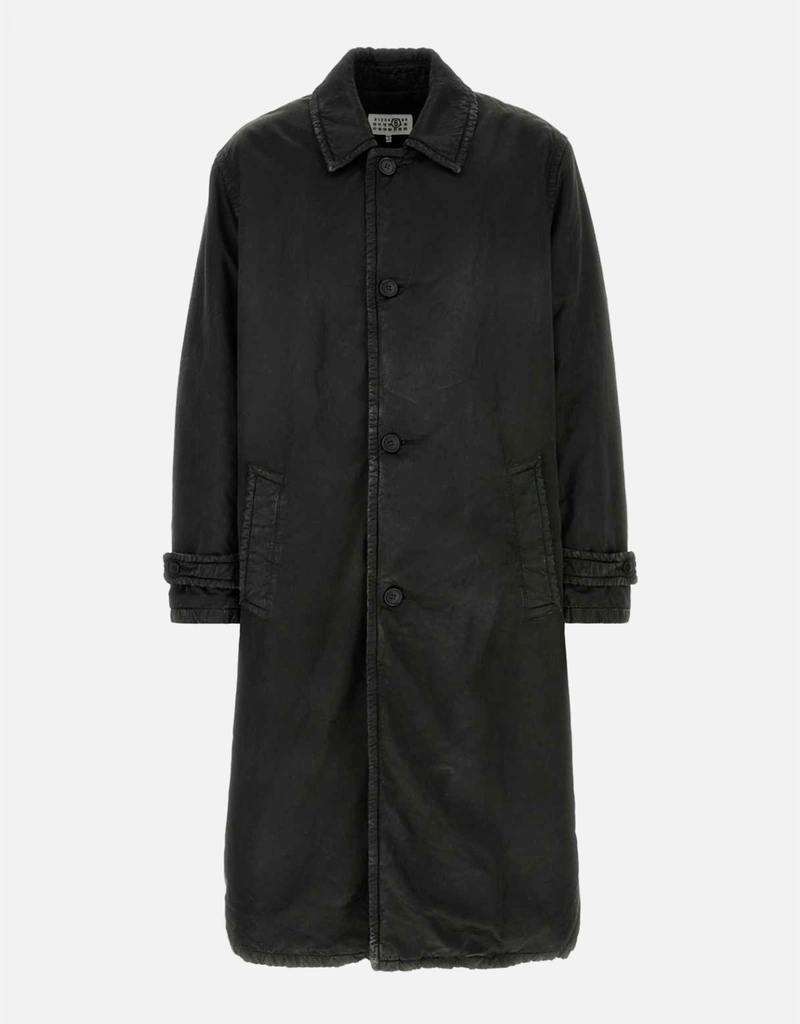 MM6 Maison Margiela メンズ ウォッシュドコットン混紡 ボタン付き