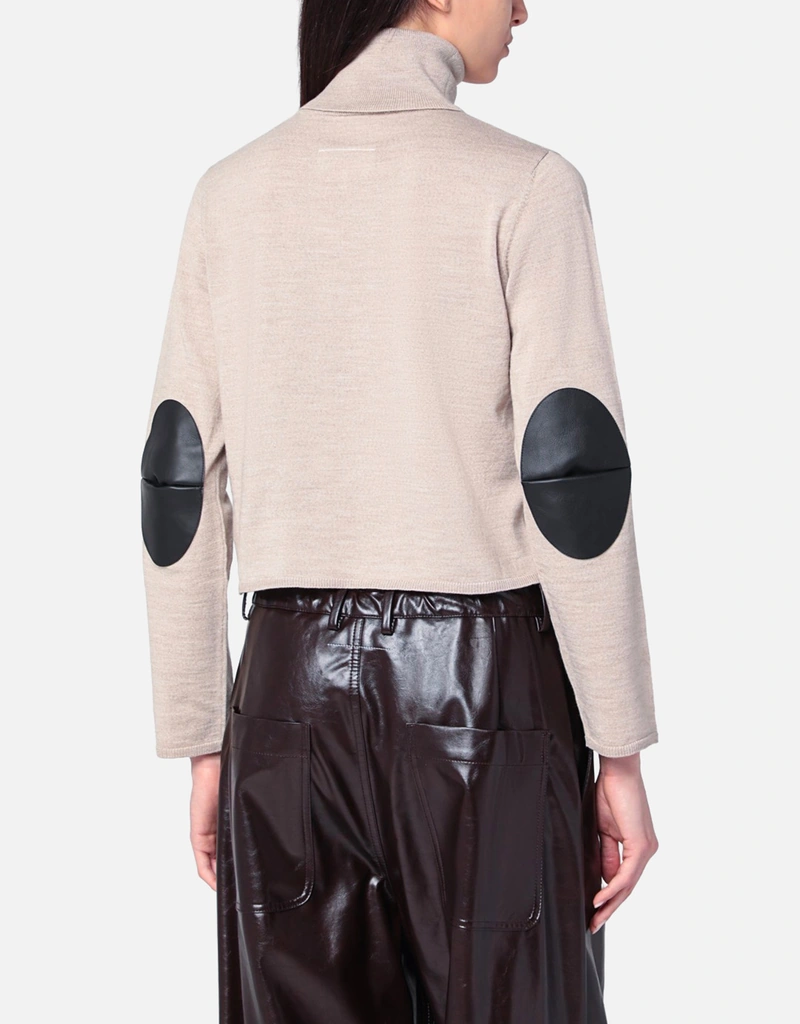 MM6 Maison Margiela ベージュ ウールブレンド タートルネックセーター