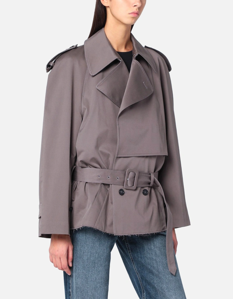 MM6 Maison Margiela クロップドコットン混トレンチコート (すべての