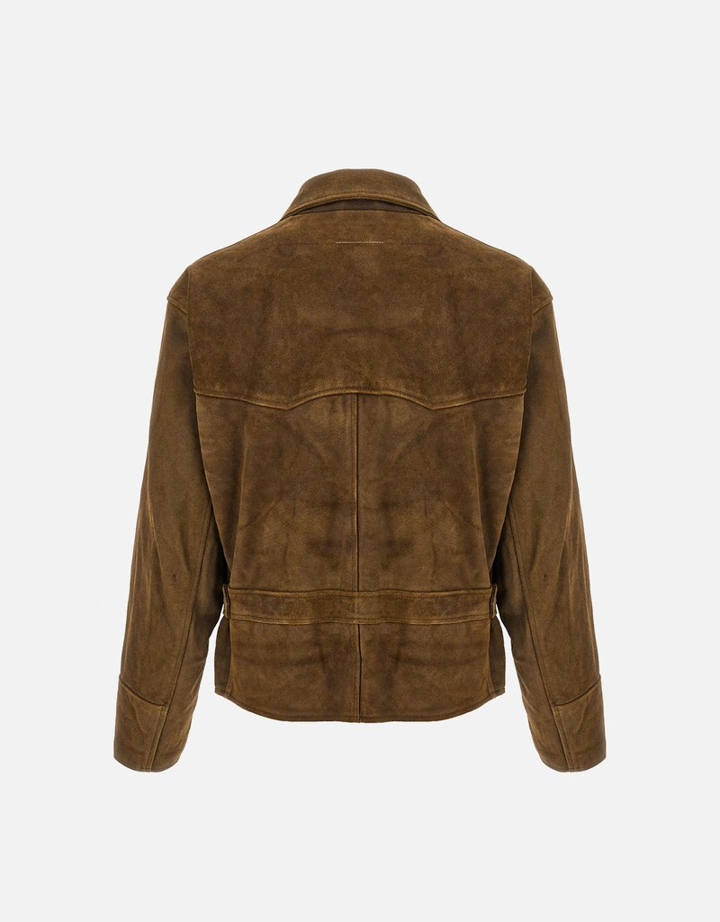 MM6 Maison Margiela メンズスエードバイカーレザージャケット (すべて