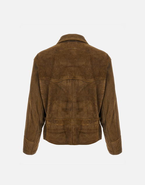 MM6 Maison Margiela メンズスエードバイカーレザージャケット (すべて