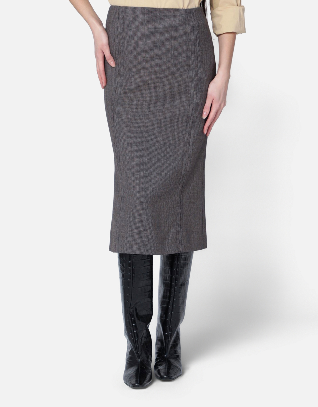 MM6 Maison Margiela Light Tweed Midi Skirt　MM6 メゾン マルジェラ ライト ツイード ミディ スカート MM6