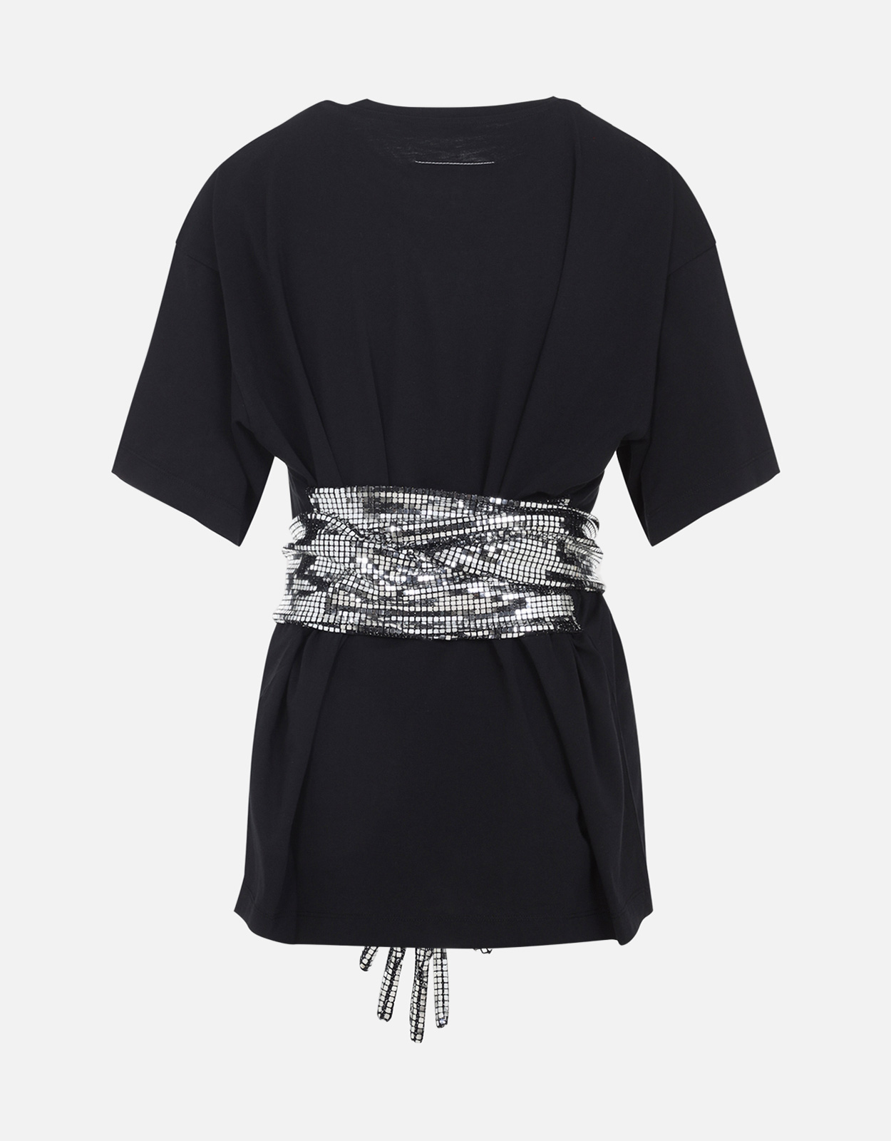 MM6★BLACK Ｔ MM6 Maison Margiela: Black Cotton Jersey T-shirt | SSENSE