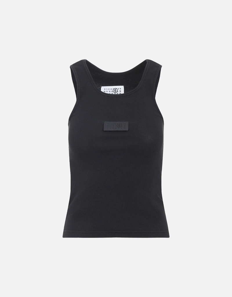 MM6 Maison Margiela リブジャージースリムフィットタンクトップ