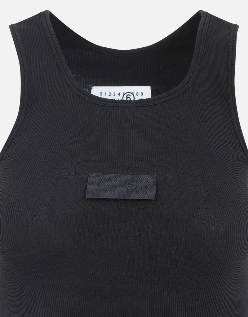 MM6 Maison Margiela リブジャージースリムフィットタンクトップ