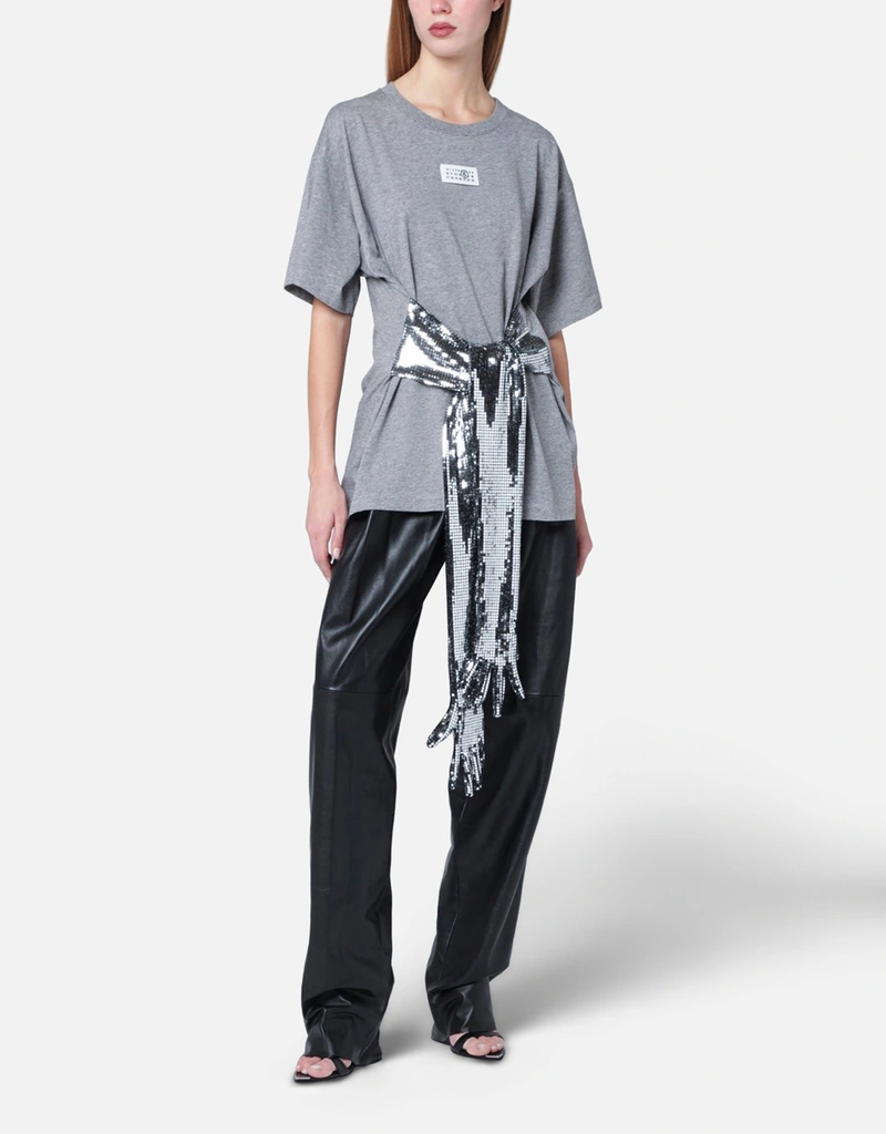 MM6 Maison Margiela Cotton T-Shirt With Gloves (Tops) IFCHIC.COM