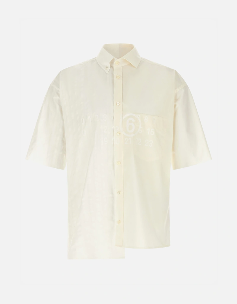 MM6 Maison Margiela メンズ ツートーン コットン ポプリン シャツ