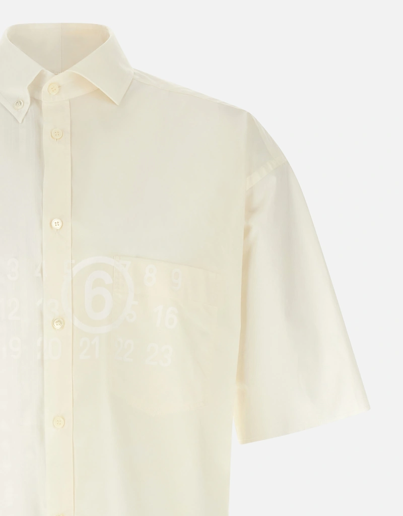 MM6 Maison Margiela メンズ ツートーン コットン ポプリン シャツ