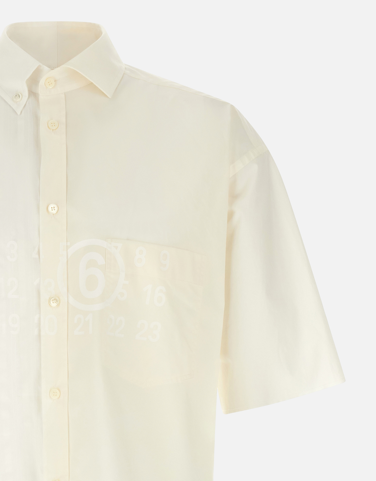 MM6 Maison Margiela メンズ ツートーン コットン ポプリン シャツ