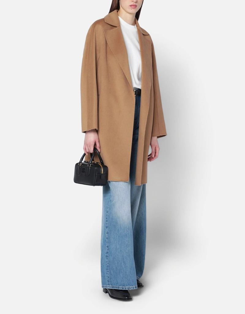 Max Mara Studio キャメルラップウールコート (すべての新品) IFCHIC.COM
