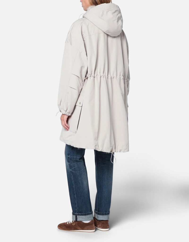 Max Mara Studio ライトベージュコットンブレンドパーカー (すべての