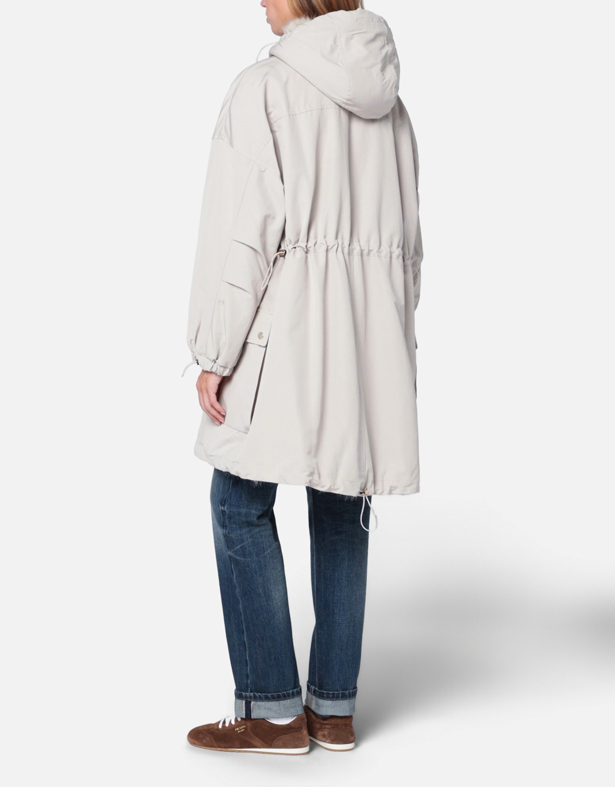 人気✨MaxMara コットンブレンド fado ジップパーカー ピンクベージュ S MAXMARA（エスマックスマーラ） エス マックスマーラ パーカー JOUR
