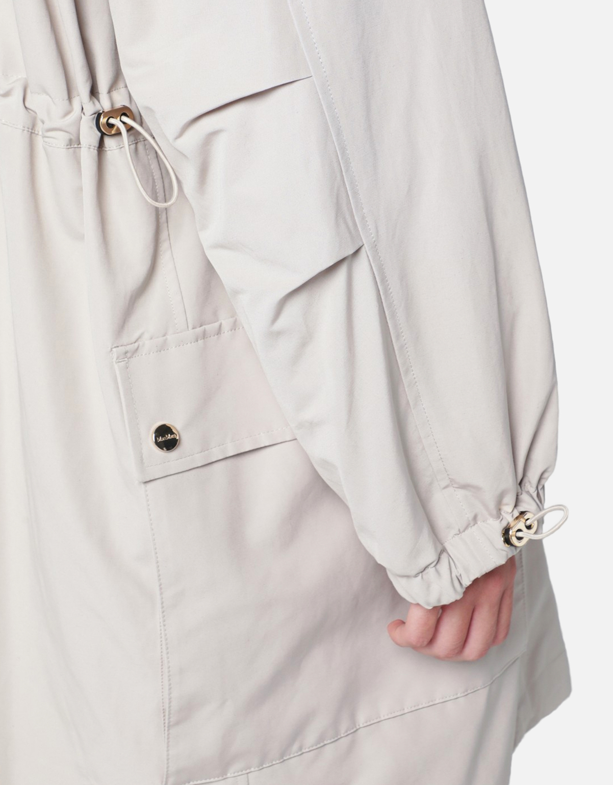 Max Mara Studio ライトベージュコットンブレンドパーカー (すべての