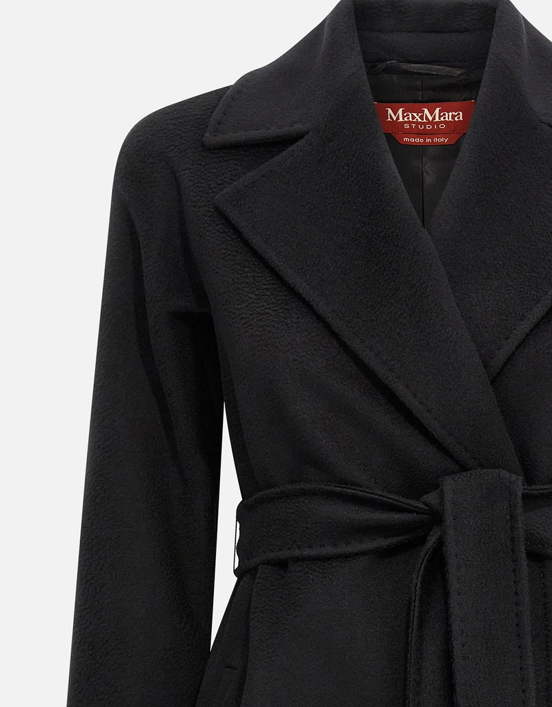 Max Mara Studio Dravenna バージンウール ドレープコート (すべての