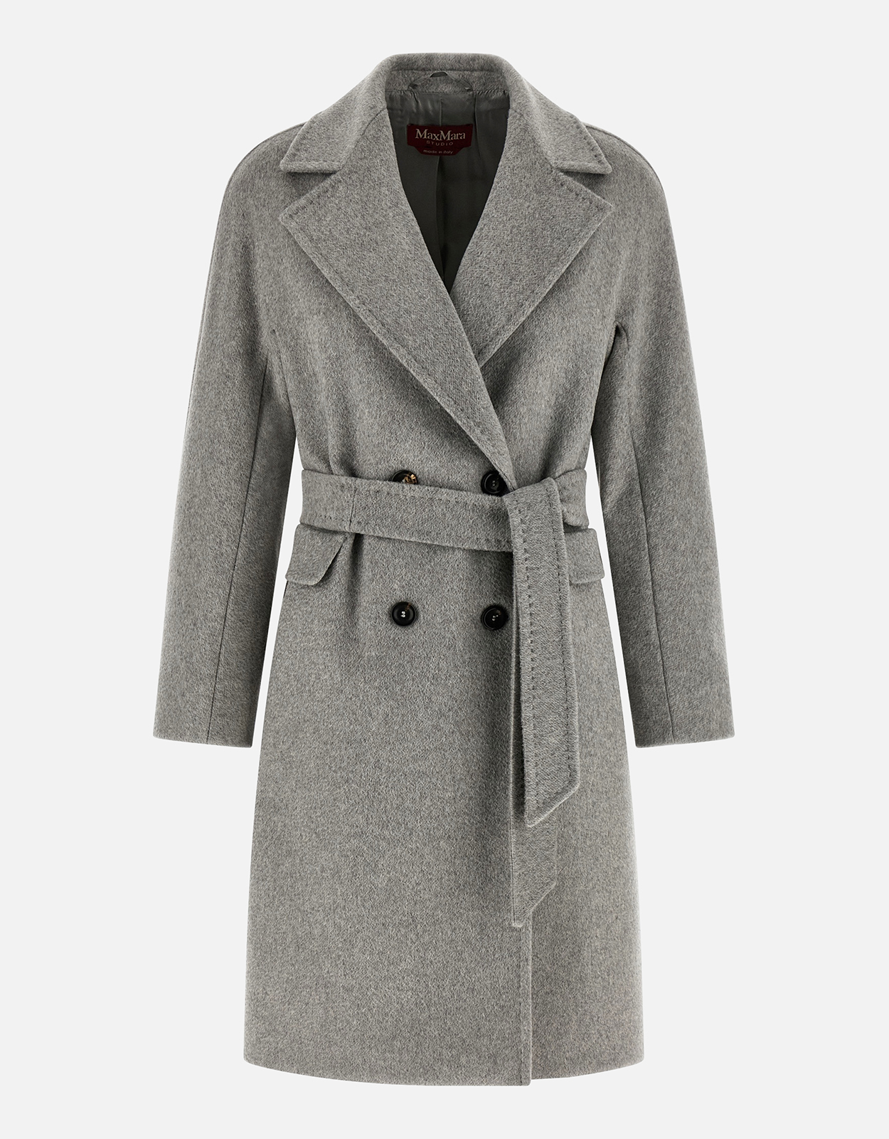 Max Mara Studio カシミヤ アルパカ ウール ダブルブレストコート