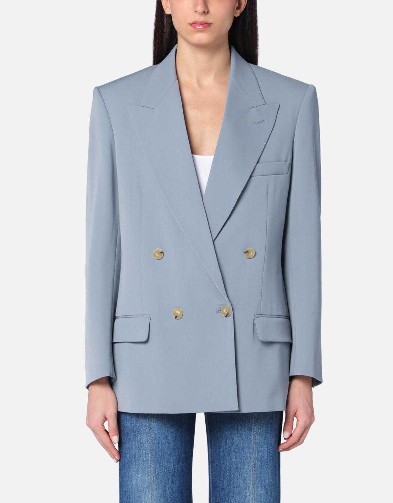 Stella McCartney Stella McCartney Oversized Double-Breasted Wool Blazer　ステラ マッカートニー オーバーサイズ ダブルブレスト ウール ブレザー
