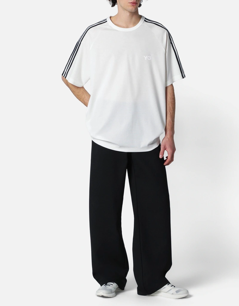 Y-3 Men's Core White Cotton Oversized T Shirt (Shirts) IFCHIC.COM