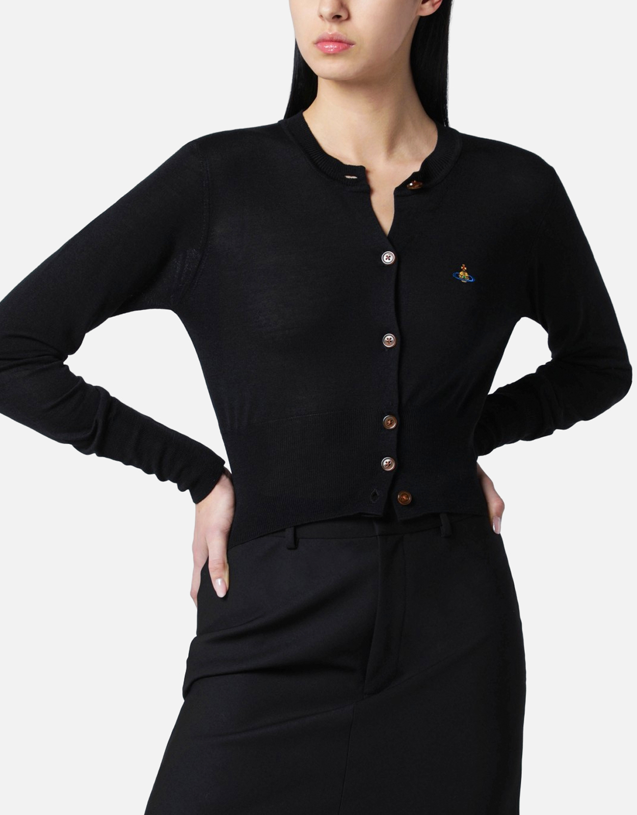 Vivienne Westwood Silk Wool Cropped Cardigan (Tops) IFCHIC.COM