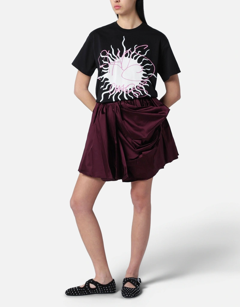 Vivienne Westwood ブラック ロゴプリント コットンTシャツ (トップス