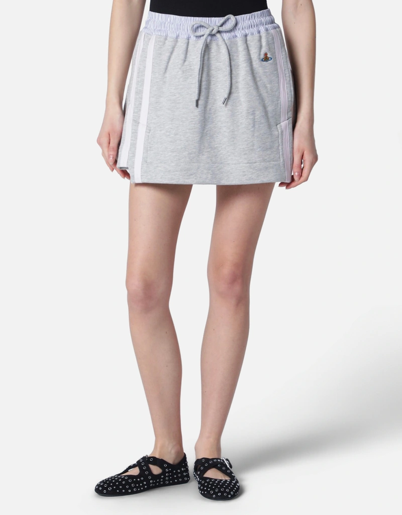 Vivienne Westwood グレー ミニスカート オーブロゴ付き (ドレス