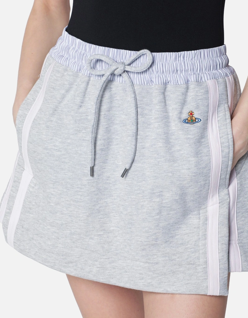 Vivienne Westwood グレー ミニスカート オーブロゴ付き (ドレス