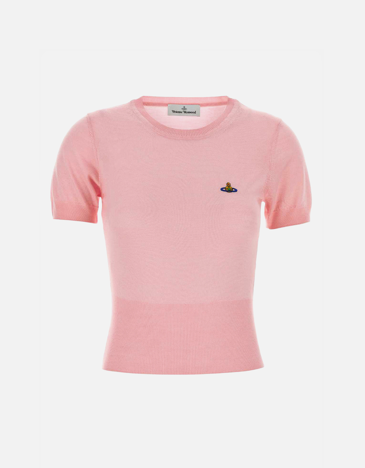 Vivienne Westwood ウールシルク混紡リブ半袖Beaトップ (すべての新品