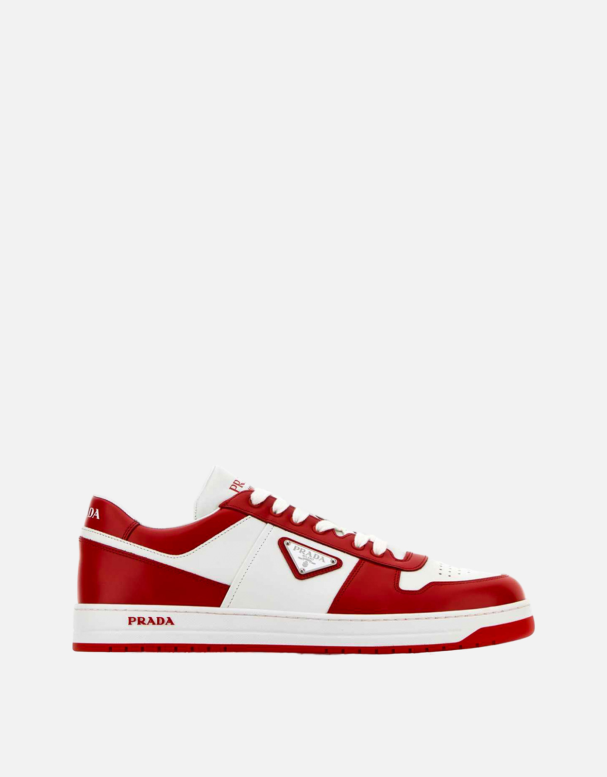 Prada Prada Men's Two-Tone Vitello Leather Downtown Sneakers - UK 5　プラダ メンズ ツートーン ヴィテロ レザー ダウンタウン スニーカー - UK 5