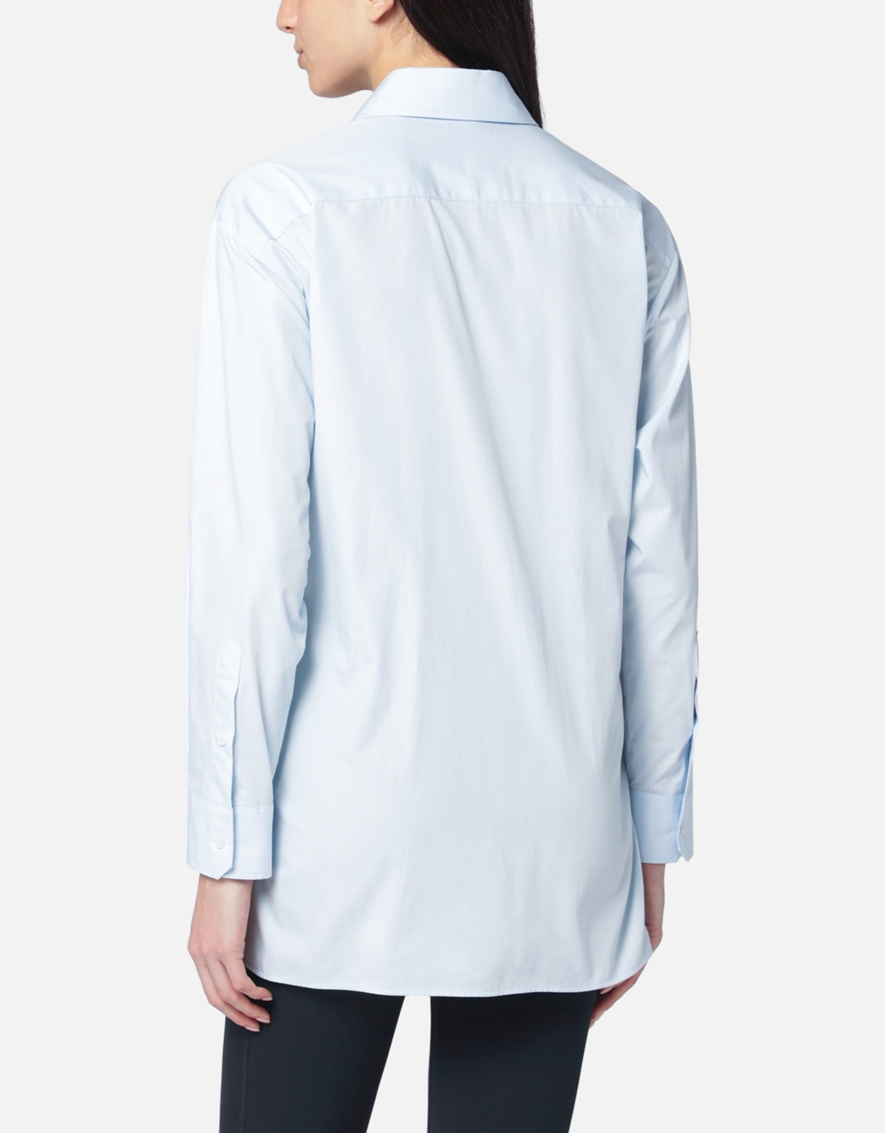 MM6 Maison Margiela ライトブルーコットンシャツダブルスリーブ付き