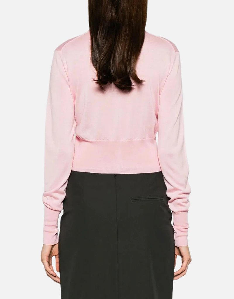 最高級 VIVIENNE Westwood カーディガン シルク ピンク Vivienne Westwood Pink Organic Cotton-Cashmere Cropped Bea