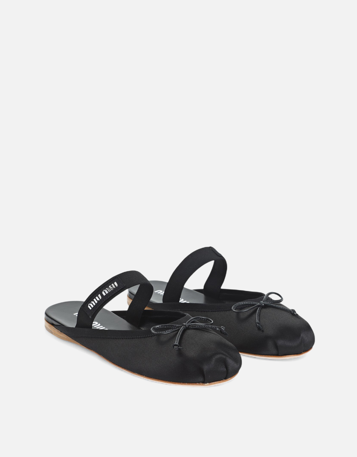 Miu Miu ロゴディテール付きサテン製ミュール (すべての新品,シューズ