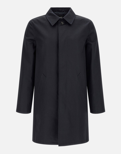 A.P.C. メンズ Urban Mac コットン防水シングルブレストトレンチコート A.P.C. メンズ Urban Mac コットン防水シングルブレストトレンチコート