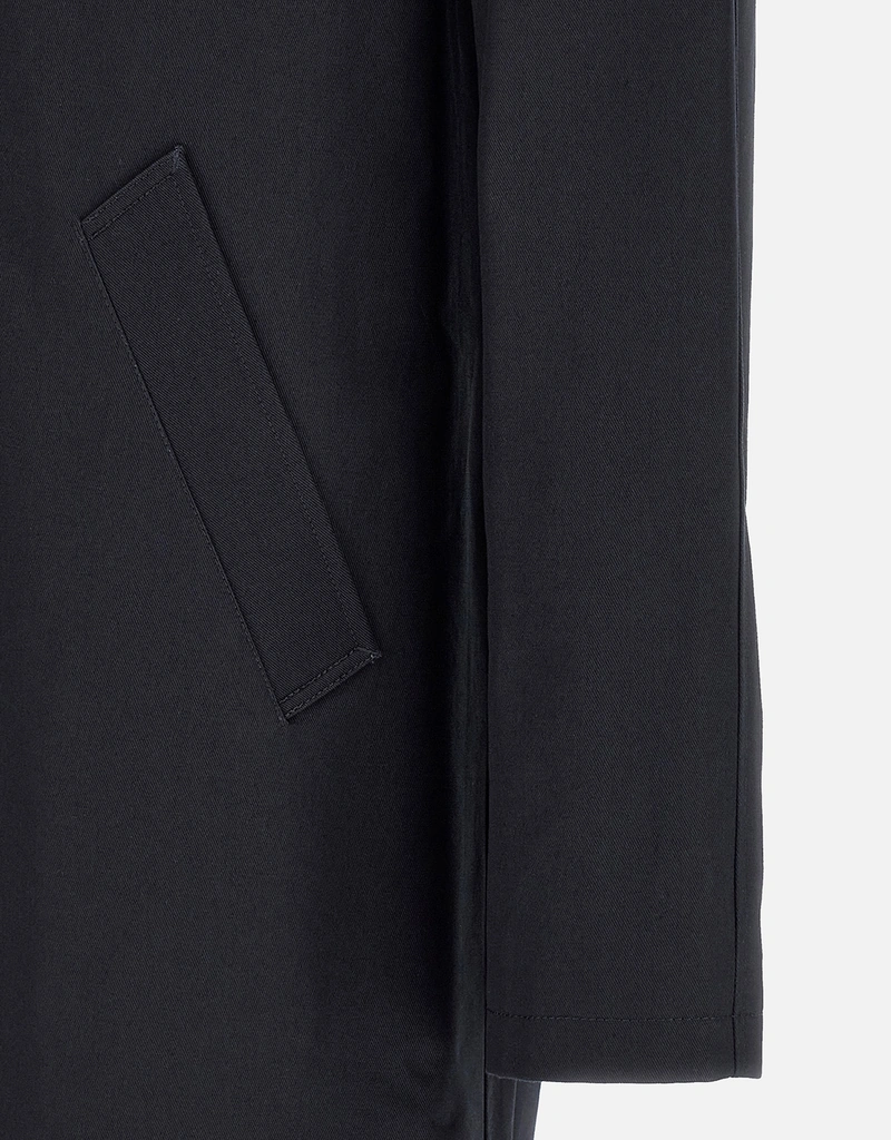 A.P.C. メンズ Urban Mac コットン防水シングルブレストトレンチコート