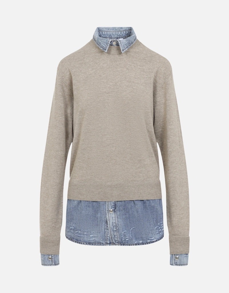 Acne Studios レイヤードウールニットセーター (すべての新品) IFCHIC.COM