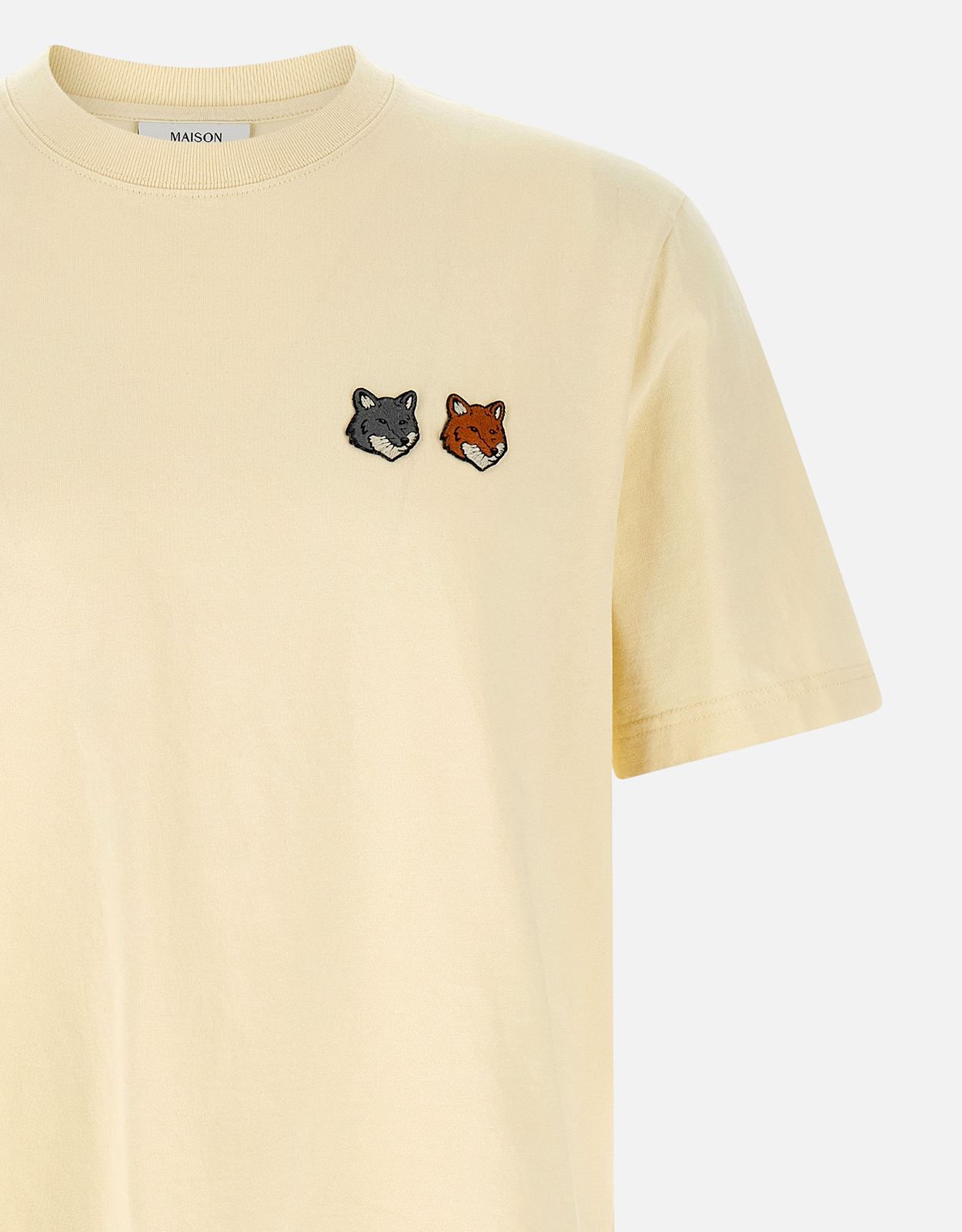 Maison Kitsuné Men's Cotton Double Fox Head Comfort Fit T-Shirts